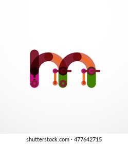 Logo für abstrakte Linien mit farbigen Liniensegmenten