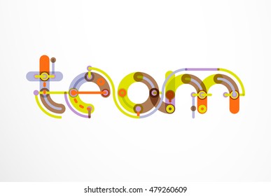 Logo de la letra de diseño de línea abstracta creado con segmentos de línea coloridos
