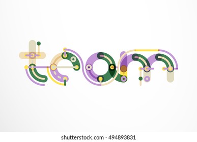 Logo de la letra de diseño de línea abstracta creado con segmentos de línea coloridos