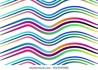 design de linha abstrata, Linhas onduladas isoladas em branco Projeto de plano de fundo abstrato