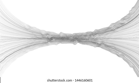 Abstract Line Digital Sound Wave on White Background,technology and earthquake wave diagram concept,design for music studio and science,Vector Illustration.