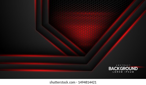Abstract line direction on hexagon mesh design modern luxury futuristic background vector illustration.