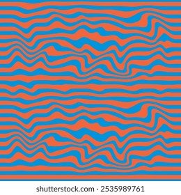 vetor padrão sem emenda de plano de fundo distorcido de linha abstrata para finalidade decorativa