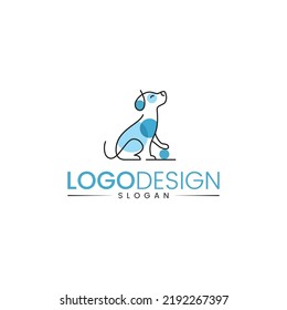 Abstract Line Dog Simple Vector Logo Stock Vector (Royalty Free ...