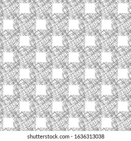 Abstract line doodle black vector illustrator Seamless pattern background design wallpaper.