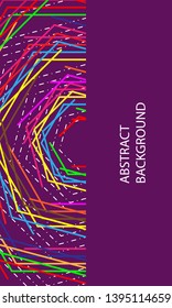 Abstract line dot hexagonal on purple background. Applicable for design covers, annual reports, posters, flyer and business cards - Vector