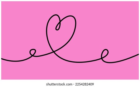 An abstract line drawing on an isolated pink background