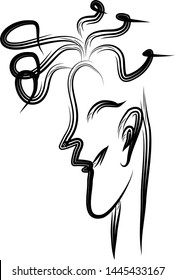 Abstract line drawing of people