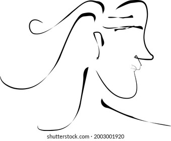 Abstract line drawing of people