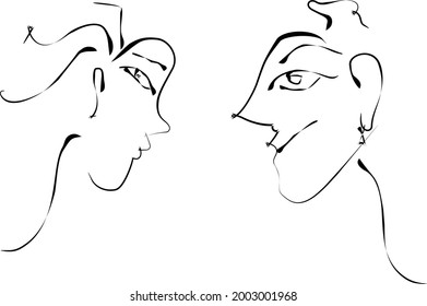 Dibujo abstracto de personas