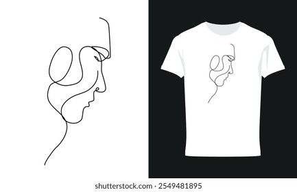 Abstract Line Drawing T-shirt Design