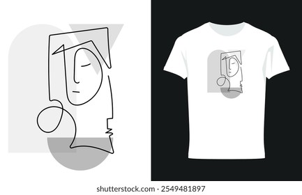 Abstract Line Drawing T-shirt Design