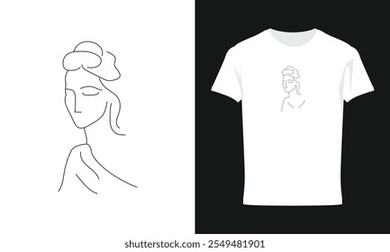 Abstract Line Drawing T-shirt Design