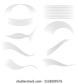 Abstract line element set, lines stripes with dynamic deformation.  element set vector
