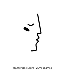 abstraktes Linienbild im trendigen, flachen Stil. Vektorgrafik