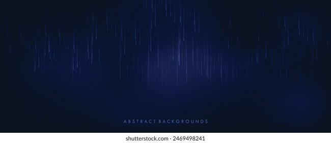 Abstract line falling design background. EPS 10 vector art. Light Particles, luminous rays in motion, technology, network. Falling stars. Vector EPS10