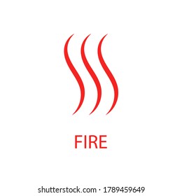 Abstract line fire logo symbol design. Flame vector icon logotype