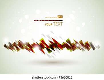 abstract  line formed by triangles