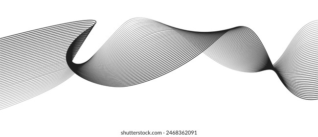 Abstract Line futuristic style background. Flowing wave pattern 3D curve halftone. Technology vector concept.