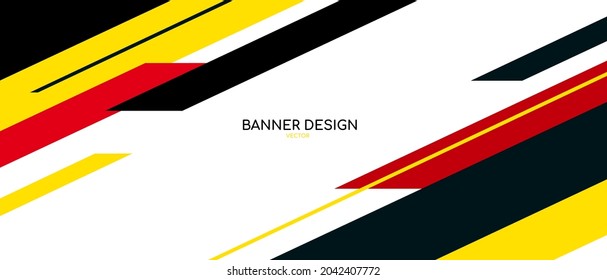 Abstract line geometric banner vector