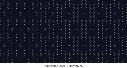 Abstract line geometric motif pattern continuous background manly embroidered fabric design. Simple all over print block for apparel textile, ladies dress, man shirt, scarf, bandana, fashion garment.