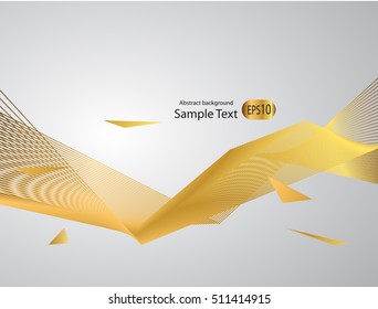 Abstract line gold background