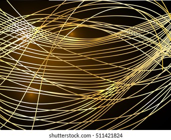 Abstract line gold background