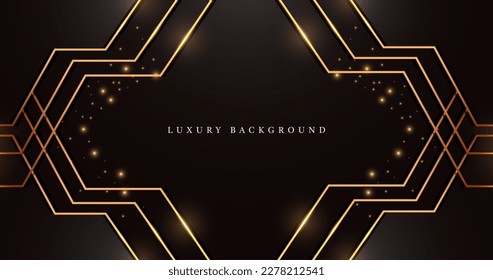 Abstract line golden geometric background