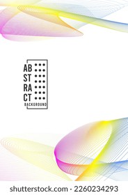 Abstract line gradient color wave vector background