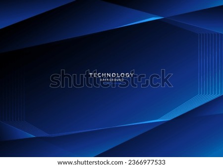 Abstract line gradient dark blue background high tech. Concept technology, futuristic, Ai, design, business, online, financial, presentation, banner, advert, brochure, cover