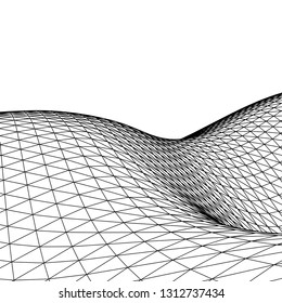 abstract line graphics, 3d illustration