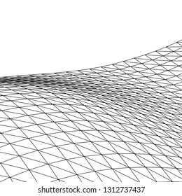 abstract line graphics, 3d illustration