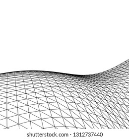 abstract line graphics, 3d illustration
