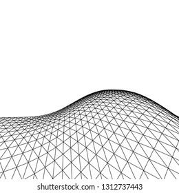 abstract line graphics, 3d illustration