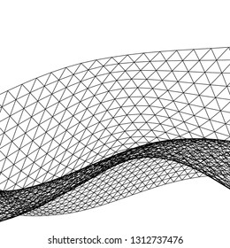 abstract line graphics, 3d illustration