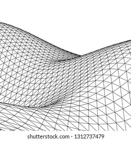 abstract line graphics, 3d illustration