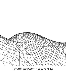 abstract line graphics, 3d illustration