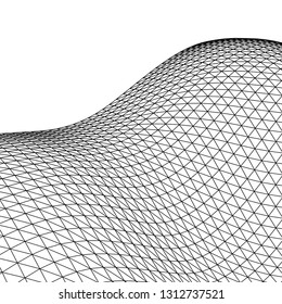 abstract line graphics, 3d illustration