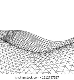 abstract line graphics, 3d illustration