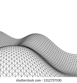 abstract line graphics, 3d illustration