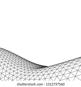 abstract line graphics, 3d illustration