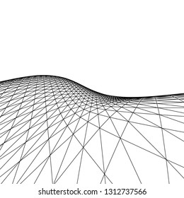 abstract line graphics, 3d illustration