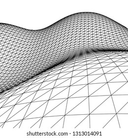 abstract line graphics, 3d illustration