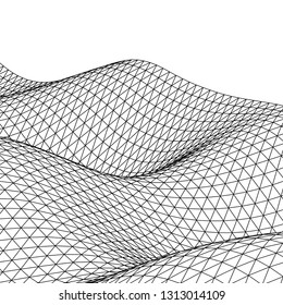 abstract line graphics, 3d illustration