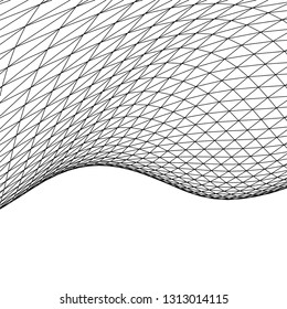 abstract line graphics, 3d illustration