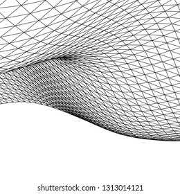 abstract line graphics, 3d illustration
