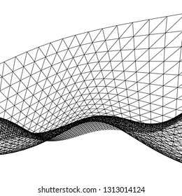 abstract line graphics, 3d illustration