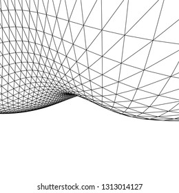 abstract line graphics, 3d illustration