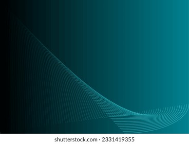 abstract line green in black background