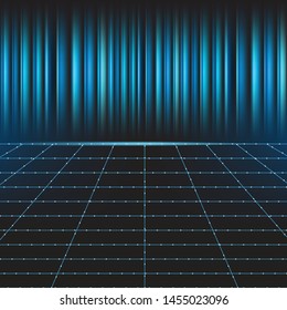 abstract line grid with blue technology background